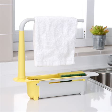 Adjustable Expandable Storage Drain Basket Sink Sponge Soap Telescopic