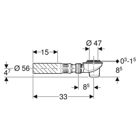 Geberit Ensemble De Receveur De Douche Uniflex Siphon Mm