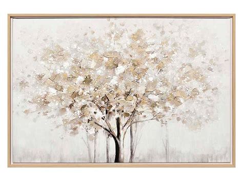 Ripley Cuadro Decorativo Ripley Home Oleo Arbol Blanco