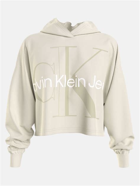 Calvin Klein Jeans Glossy Monogram Hoodie Felpe Donna Nencini Sport