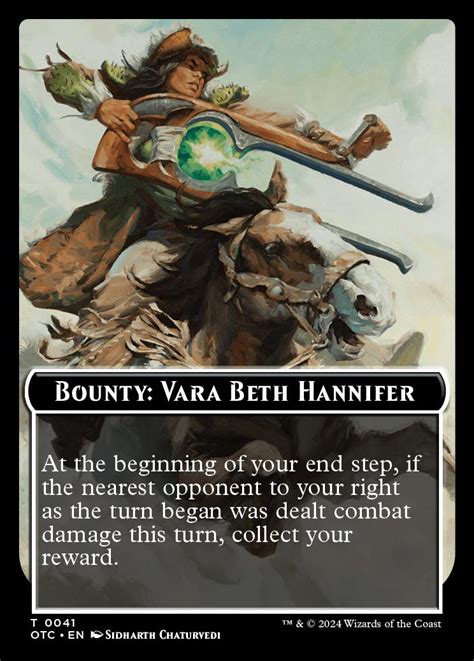 Bounty Vara Beth Hannifer Outlaws Of Thunder Junction Commander Decks Commander Card Kingdom