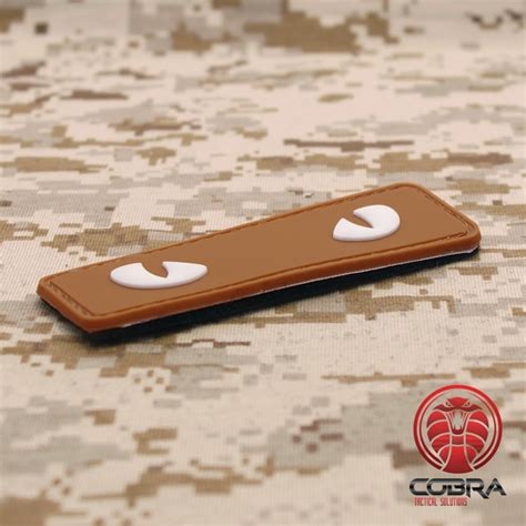 Snake Eyes Brown Militaire Pvc Patch Velcro Military Airsoft