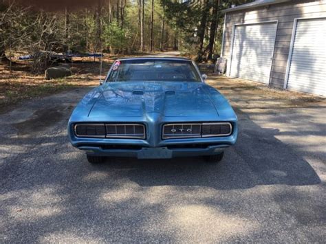 1968 Pontiac Gto Convertible Alpine Blue Black For Sale Photos