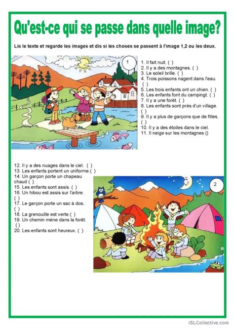 Description image Qu est ce qui se Français FLE fiches pedagogiques