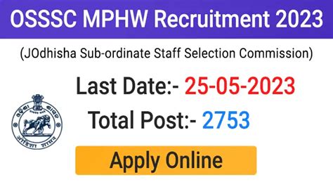 OSSSC MPHW Recruitment 2023 Apply Online For 2753 Vacancy