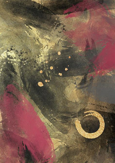 Abstract Golden Enso Painting By Dewi Yuliani Pixels