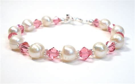 October Birthstone Bracelet Freshwater Pearl By Designsbylaurie