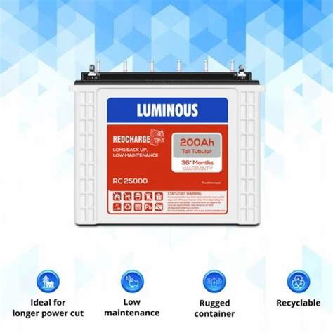 Luminous Redcharge Rc Ah Inverter Battery At Rs