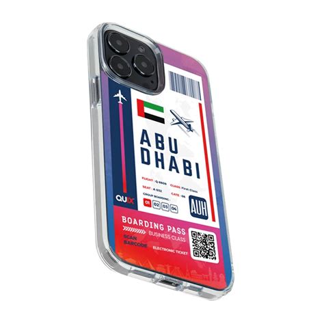 Buy QUIX Abu Dhabi Boarding Pass TPU Back Cover For Apple IPhone 14