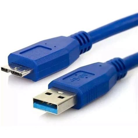 Cabo Usb 3 0 Para Hd Externo Micro B Azul Super Speed Shopee Brasil