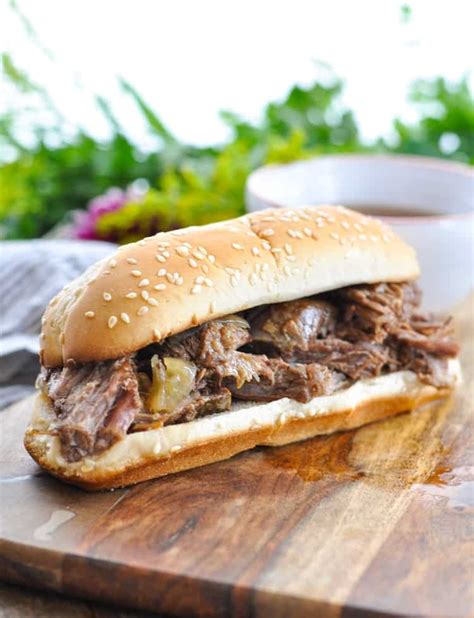 Slow Cooker French Dip Sandwiches - The Seasoned Mom