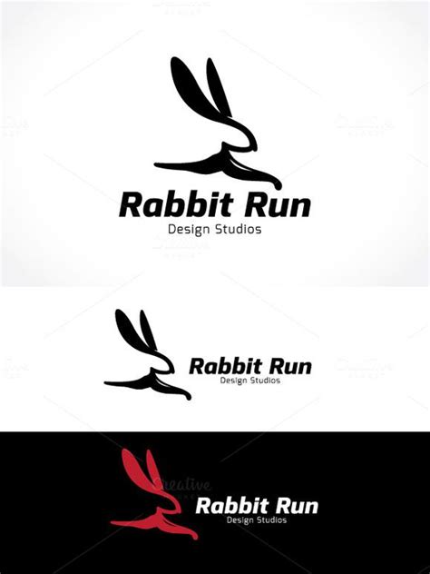 Rabbit Run Logo Design Templates Animals Logo Templates