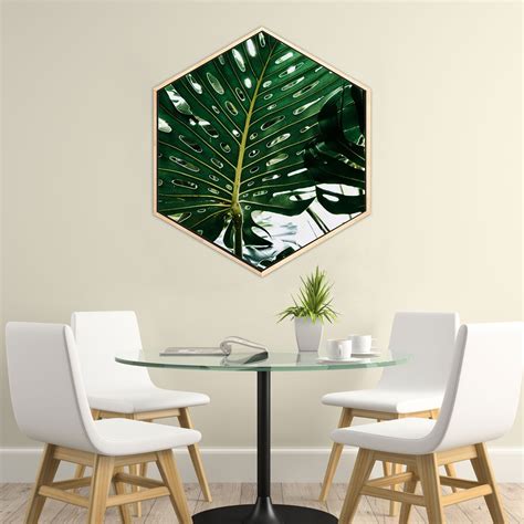 Quadro Hexagonal Costela de Adão Tela Canvas Moldura Decore Pronto