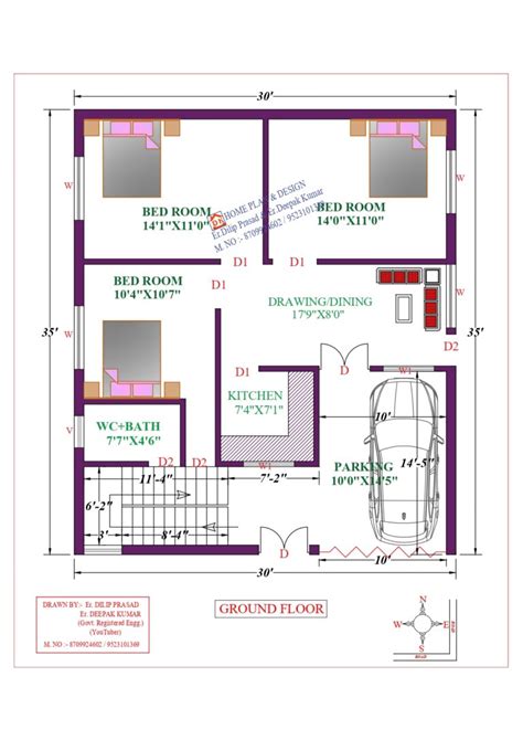 30X35 Affordable House Design DK Home DesignX