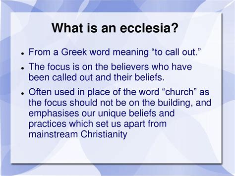 The First Century Ecclesia Ppt Download