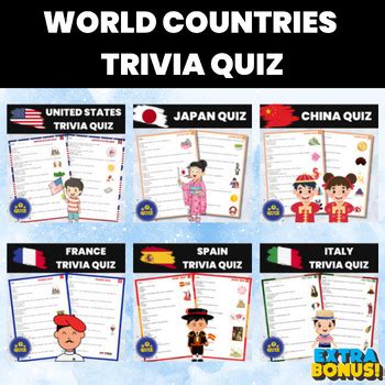 World Countries History and Geography Quiz Bundle by Creative Verse ...