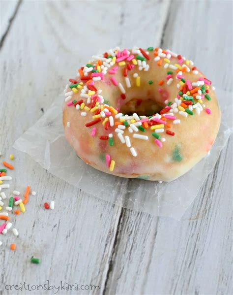 Baked Funfetti Donuts Recipe Creations By Kara