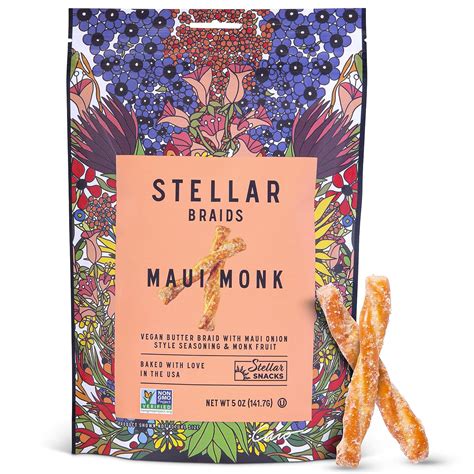 Stellar Pretzel Braids Maui Monk Maui Onion 6 Count 5 Oz Each