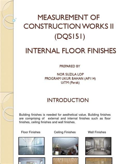 internal floor finishes  tile building engineering