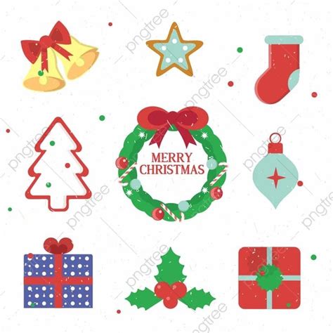 Christmas Design Elements Vector Art PNG, Christmas Elements, Christmas ...