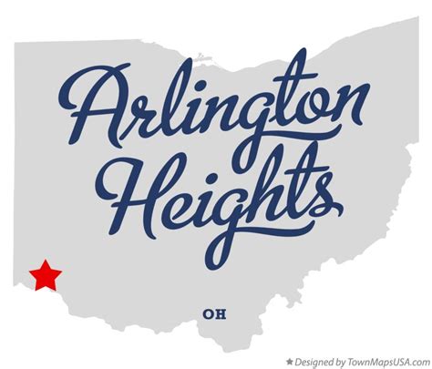 Map of Arlington Heights, OH, Ohio