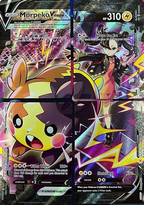 Morpeko V Union Pokemon Promo Card Set SWSH287 SWSH288 SWSH289 SWSH290