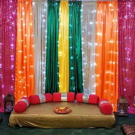 Simple Stage Decoration For Mehndi Function Shelly Lighting