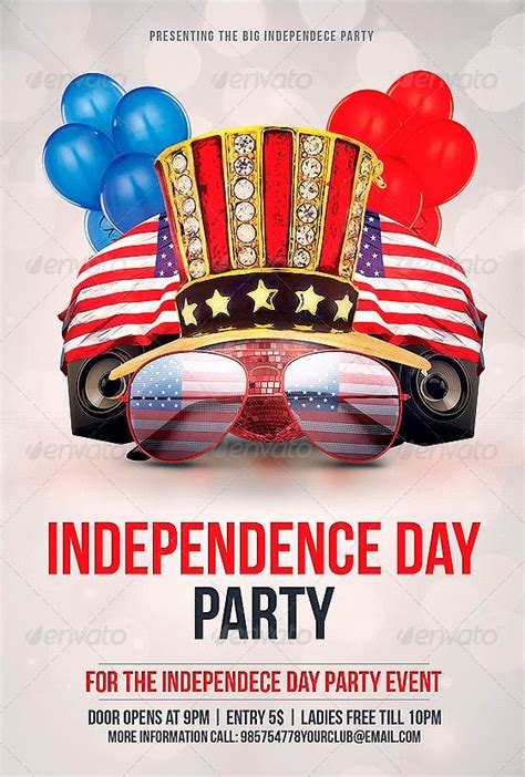 Independence Day Party Flyer Template Download Best Club Party Flyers