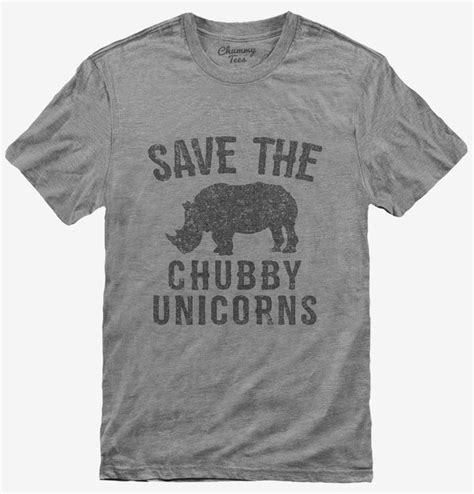 Save The Chubby Unicorns Rhino T Shirt