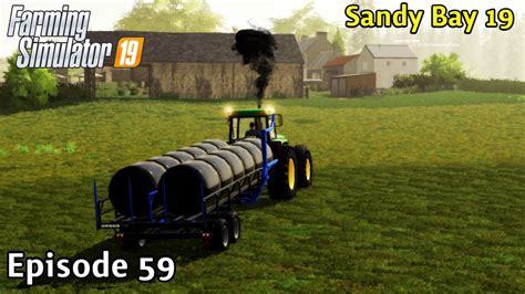 Farming Simulator 19 Timelapse Sandy Bay 19 V11 Seasons Yr5 Ep 59 Lots Of Bales To Move