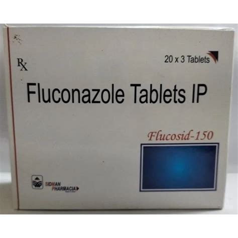 Fluconazole IP Tablets Treatment Fungal Yeast Infections 150 Mg At