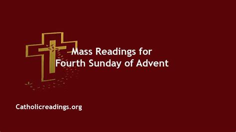 Catholic Readings for December 22 2024, 4th Sunday of Advent - Homily