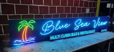 Polycarbonate Rectangle LED Neon Sign Board For Outdoor At Rs 900 Sq