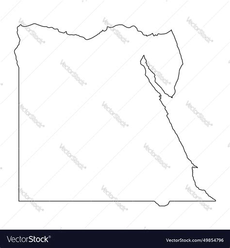 Highly Detailed Egypt Map With Borders Isolated Vector Image