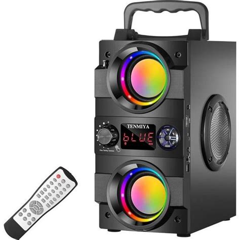 Haut Parleur Bluetooth Portable W Boombox Sans Fil St R O Super Bass