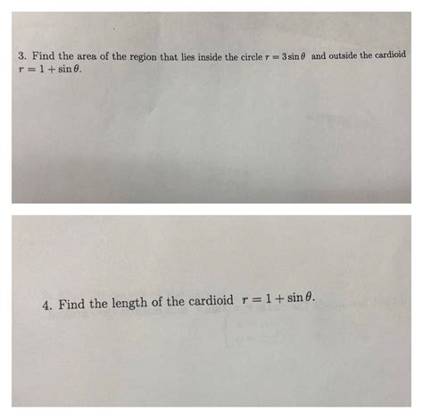 Solved 3 Find The Area Of The Region That Lies Inside The Chegg