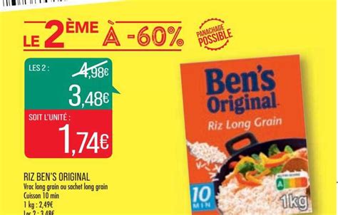 Promo Riz Ben S Original Chez Match ICatalogue Fr