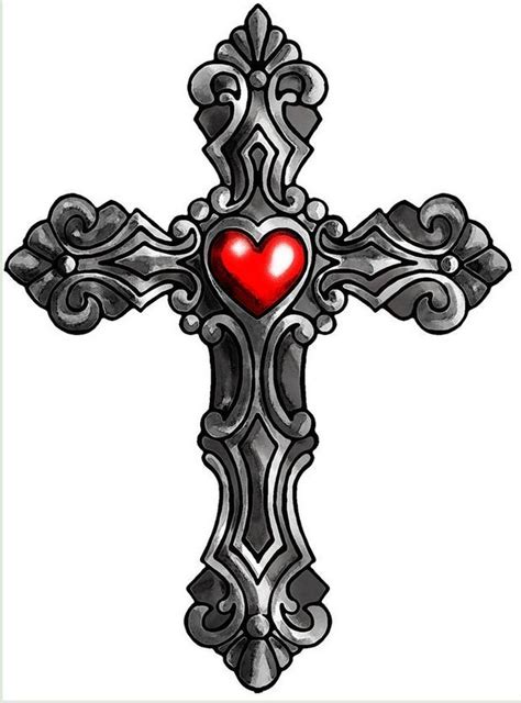 Cross With Heart Design Gallery Of Crosses Cool Crosses Heart