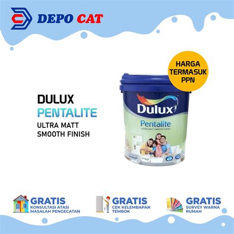 Jual DULUX PENTALITE 2290 Brilliant White 2 5L CAT TEMBOK PREMIUM