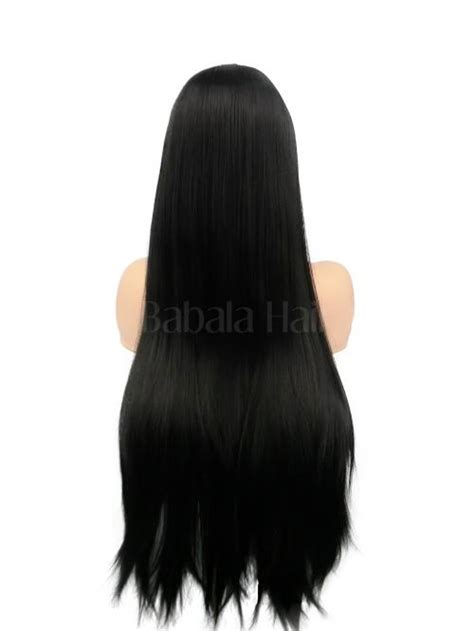 Long Straight Black Synthetic Lace Front Wig Synthetic Wigs Babalahair