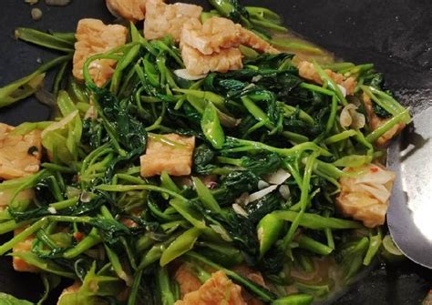 Resep Tumis Kangkung Terasi Tempe Oleh Desembri Yesti Cookpad