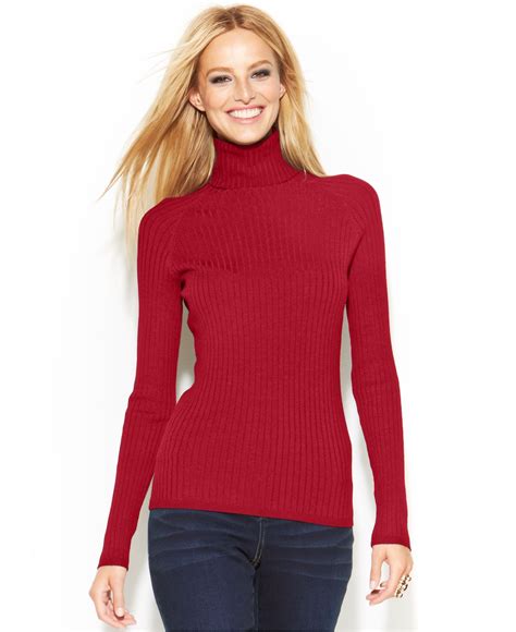 Lyst Inc International Concepts Petite Long Sleeve Ribbed Turtleneck