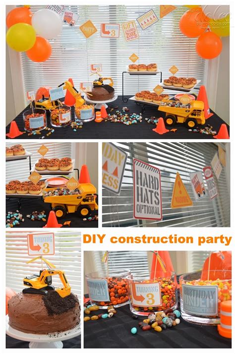 Stampin Dolce Construction Theme Birthday Party