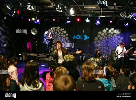 Nat Wolff Alex Wolff The Naked Brothers Band Performing At AOL Headquarters For AOL Employee S