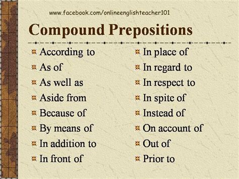 Compound Prepositions Preposition Worksheets Prepositions Sexiz Pix