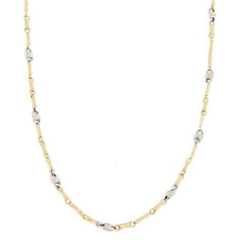 Collana Uomo Oro Giallo Bianco Gl Gioiellerialucchese It