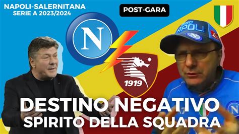 Napoli Salernitana Mazzarri Conferenza Post Gara Youtube