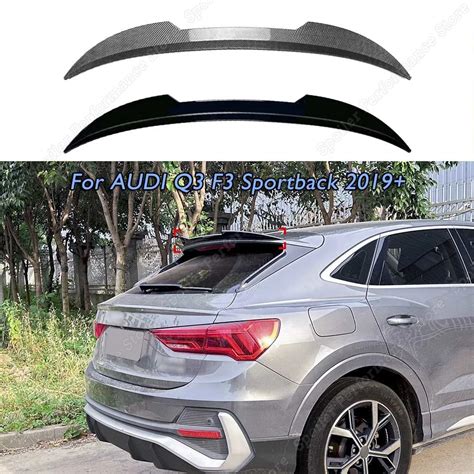 For AUDI Q3 F3 Sportback 2019 Car Rear Trunk Roof Spoiler Lip Tail Wing