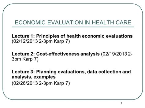 Economic Evaluation In Health Care Mihail Samnaliev Phd Senior