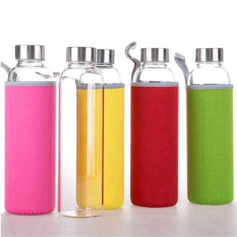 Safe Leak Proof Reusable Water Bottles Eco Friendly With Silicone Sleeve